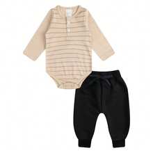 2-Piece Set Long Sleeve Bodysuit With Pants Baby Boy Cotton Sweatshirt With Comfort Button - 什錦 - 查看 9