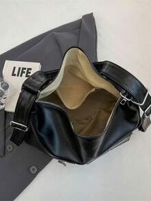 Dedoo 三合一女士多功能手提包，新款时尚高端大容量，适合通勤、背包、单肩包使用 - 黑色 - 查看 9