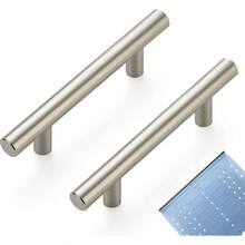 Ravinte 2 Pack 5'' Cabinet Pulls Matte Black Stainless Steel Kitchen Drawer Pulls Cabinet Handles 5"Length, 3" Hole Center - Brushed Nickel - View 12