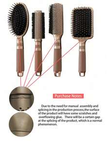 5/4/3件/1件梳子套装：顺发梳、理发梳、按摩梳、卷发梳、直发梳、气垫按摩梳、头皮按摩器、染发梳。轻松梳理打结，适用于浓密、稀疏、长发、短发、干发、湿发，防静电，实用 - 彩色 - 查看 20