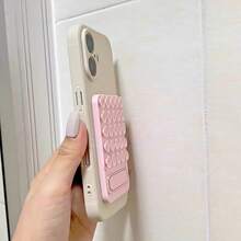 1pc Silicone Multifunctional Phone Case With Suction Cup Stand, Foldable Invisible Adhesive Phone Holder, Desk Non-Slip Macaron Color - Multicolor - View 7