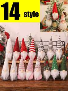 3pcs Forest Old Man Christmas Mini Doll Christmas Tree Ornaments, Christmas Decoration For Home Faceless Dolls, Christmas 2024 New Year Gifts, Holiday Party Christmas Tree Hanging Decor, Christmas Santa Claus Hanging Home Decor, Christmas Holiday Decoration, Christmas Tree Decor, Festive Window Decoration, New Year Decoration, Holiday Atmosphere Decoration, Christmas