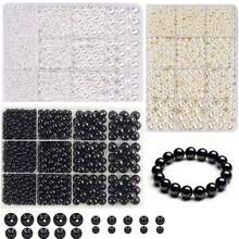 1320pcs Faux Pearl Bead Set, DIY Jewelry Making Craft Supplies Beads For Bracelet, Necklace, Earrings, Phone Chain (Random Color)
