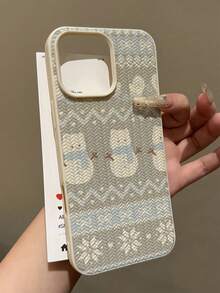 1pc New Winter Limited Edition Fashionable Cartoon Snowman Textured Waterproof Shockproof Soft Silicone Phone Case Cover Compatible With Iphone 17/17 Air/17 Pro/17 Pro Max, 16/16 Plus/16 Pro/16 Pro Max, 15/15 Plus/15 Pro/15 Pro Max, 14/14 Plus/14 Pro/14 Pro Max, 13/13 Pro/13 Pro Max, 12/12 Pro/12 Pro Max, 11/11 Pro/11 Pro Max - Multicolor - View 1