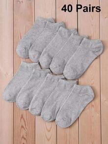 40 Pairs Women Men Boys Girls Unisex Couples Sports Socks Invisible Socks Crew Socks Spring Summer Holiday Gifts