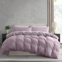 Soft Prewashed California King Duvet Cover Set, 3 Piece, Zipper Closure, 104x98 Inches Duvet Cover And 2 Pillow Shams - No Comforter,  In 2025 - Dusty Purple (No Comforter) - View 10
