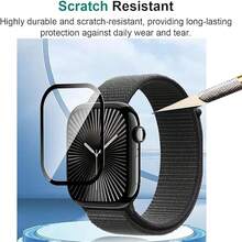 3pcs Full Coverage Soft Screen Protector, 3D Curved Edge Anti-Scratch Bubble-Free High Definition Flexible Watch Protective Film For Apple Watch Series 11/SE 3/Ultra 3/49/45/44/42/41/40/38mm - Clear - View 4