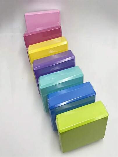 1 块高密度黑色 EVA 泡沫瑜伽砖 - 坚固支撑块，适用于健身、舞蹈伸展和普拉提 - 单包装