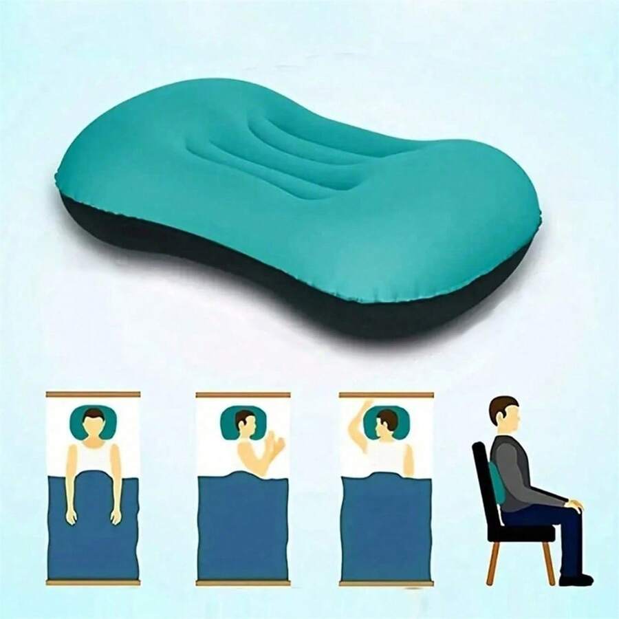 1 Stück multifunktionales tragbares aufblasbares Kissen, faltbar für Outdoor-Reisen, Camping, geeignet für Zuhause, Reisen, Arbeit, Camping