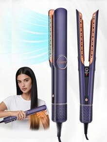 CRASTS 2-In-1 Hair Straightener & Blow Dryer, Dual Use Wet & Dry, Ceramic Heating Plates, Adjustable Temperature, Salon Quality Hair Styling Tool