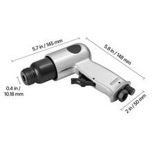 Air Hammer, 4500BPM Pneumatic Hammer With 1.57-Inch Stroke & 4PCS Chisels Round Shank, Lightweight & Compact Air Chisel Pneumatic Shovel Tool For Cutting Punching Scraping - Conventional Air Hammer 4500 BPM - View 10