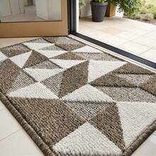 Sour Lemon Waterproof All-Season Doormat, Low Profile Indoor Outdoor Door Mats, Easy Clean Patio Mat, Dirt Trapping Outdoor Welcome Mats, Non-Slip Outdoor Indoor Entrance - Patio, Porch, Stain And Fade Resistant - 棕色 - 查看 1