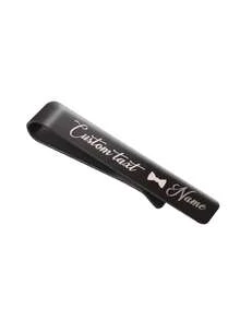 1 Set Customized Engraved Tie Clip, Personalized Cufflinks, Silver Round Cufflinks And Tie Clip Set With Letter, Stainless Steel Engraved Round Cufflinks, Suitable As Bride's Gift, Anniversary Gift Or Valentine's Day Gift For Husband - Multicolor - View 22