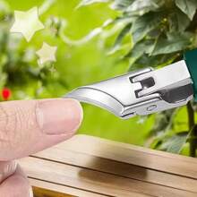 1Pcs Professional Stainless Steel Beaked Toenail Clipper, Portable Bevel Nail Clipper For Thick Nails - Precision Curved Blade Recessed Nail Trimmer, Non-Slip Grip, Manicure Tool Accessories, Suitable For Men And Women In All Seasons - Dark Green - View 10