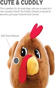 Outward Hound Fattiez Pig Plush Squeaky Dog Toy, Small - ColorA - 查看 6