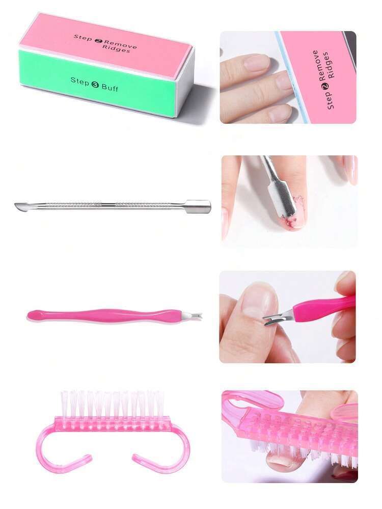 Manicure Tool Kit, Includes UV Nail Lamp, Gel Polish Dryer, Electric Nail Drill, Cuticle Nipper, Cuticle Pusher, Nail File, Manicure & Pedicure Set - Salon-Grade Quality, Perfect For Home Use - Multicolor - View 10