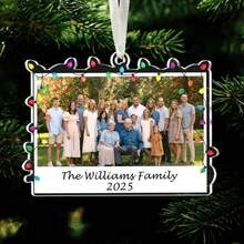 1pc/3PCS/5PCS Personalized Family Christmas Ornaments, Custom Family Photo 2025 Ornaments, Family Photo Keepsake Gifts, Extended Family Ornaments, Photo Ornaments