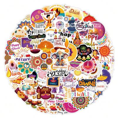 110 Stücke Hochwertige Aufkleber für Diwali, Ästhetische Aufkleber für Scrapbooking, Journaling, Laptop, Stoßstange, Skateboard, Wasserflaschen, Computer, Handy. Diese Aufkleber können Ihrem Leben viel bringen und sind das perfekte Geschenk für Erwachsene.