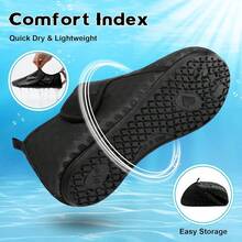Scurtain Barefoot Water Shoes For Women Men Beach Swim Aqua Socks Summer Quick-Dry Sandals Slippers - 黑色的 - 查看 6