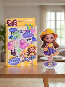 Princess Dress-Up Magnetic Stickers, Playhouse Toys, Magnetic Stickers, DIY Dress-Up, Reusable, Girl Dress-Up Toys, Girl Toy Gifts, Suitable For Girls Aged 3 And Up As Toys, Gifts, And Birthday Presents. - Multicolor - View 2