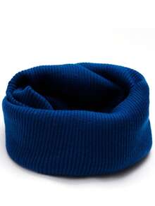 1pc Unisex Solid Color Wool Ribbed Thick Knit Neck Warmer Scarf, Fashionable Versatile Neck Protector For Autumn/Winter - Multicolor - View 17