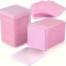 200pcs Lint-Free Nail Wipes - Professional Nail Polish Remover Pads, Unscented, UV Gel Cleansing Tissues For Manicure Prep And Finish - 藍色 - 查看 9