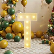 28.74 英寸 LED 发光字母 A-Z - 易于组装，电池供电，是生日、求婚、婚礼、活动的理想之选 - 暖光