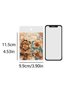 20 pezzi/confezione Adesivi colorati a tema floreale in foil, adesivi decorativi creativi e di , materiali per decorazione fai-da-te, scrapbooking e artigianato, regali per le vacanze, forniture personalizzate per scrapbooking e scuola