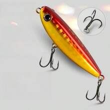 铅笔形水面行走式路亚饵，适用于水面行走式钓法，咸水鲈鱼硬饵钓具 - 彩色 - 查看 10