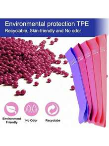 5-Piece Yoga Resistance Band Set For Home Workouts TPE Material High Elasticity And Durability Perfect For Yoga Squats Glute Exercises Strengthen Legs Hips And Thighs - Multicolor - View 7