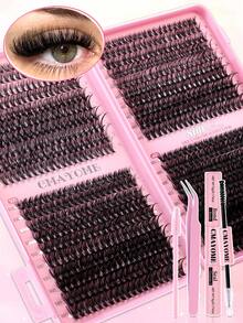 CMAYOME 800pcs Eyelash Extension Kit, DIY Eyelash Extension Set, 30D+40D+50D+60D (9-18mm) Individual Lash Cluster Kit, D Curl Eyelash Extension Set, Includes Glue, Sealant And Eyelash Extension Tools, Suitable For Daily Use, Parties, Travel, Or As A Gift For Family And Friends, Eyelash Clusters, Eyelash Glue, Colle Faux Cils Duo. - Multicolor - View 6