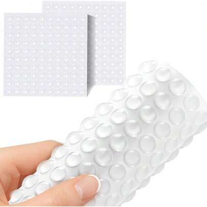 200 piezas de topes para puertas de gabinete, topes de silicona redondos transparentes de 0.4 pulgadas con adhesivo para puertas de gabinetes y cajones, puntos de goma, almohadillas para muebles