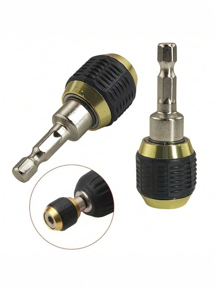 BUFF STA All-Diamond Drill Bit Holder Adapter, Durable Carbon Steel, 1/4" Hex Shank, Easy Drill Bit Replacement, Non-Slip Handle Suitable For Impact And Screwdriver Use, Woodworking Power Tool Accessory, Home Improvement
