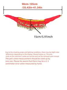 1 件异国风情狗/猫舞蹈腰带，涤纶柔软透气亮片裙，适合夏季中小型宠物