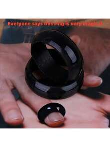 2 piezas de anillos mágicos saltarines creativos e interesantes, anillos de magia negra, perfectos para sorprender en actuaciones y fiestas - regalo ideal para cumpleaños, Halloween, Navidad, vacaciones, artículo de magia