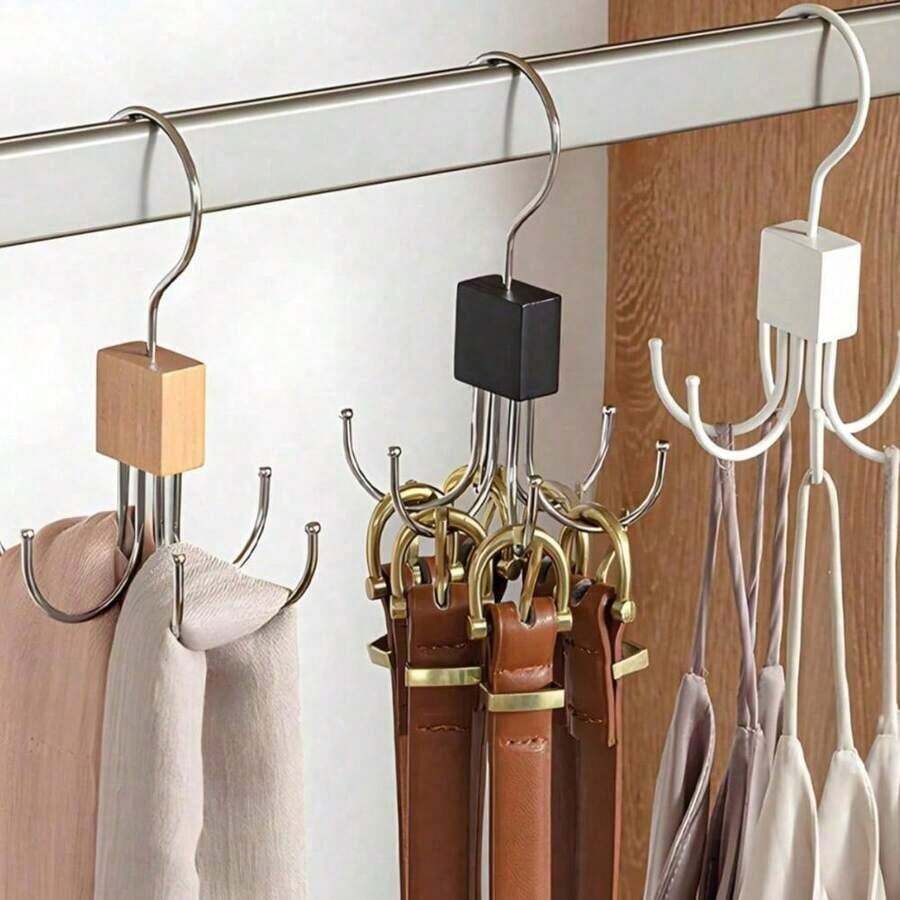Belt Hanger, Closet Belt Organizer 360 °   Rotatable Space Saving Accessories For Bras, Tank Tops, Ties, Scarves, Wallets Organization - Nhiều màu - Xem 1