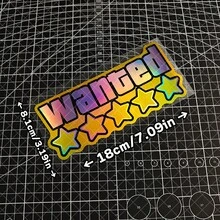 Limited Edition 5-Star WANTED Car Window & Bumper Sticker Set - Waterproof Vinyl Decals For The Wanted - one-size - View 12