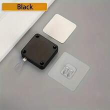 2 Piece Black Door Closer, No Drill Installation, Convenient, Simple, Easy To Use, Sturdy Design, Minimalist Style, Suitable For Home Study, Bedroom - Black - View 5