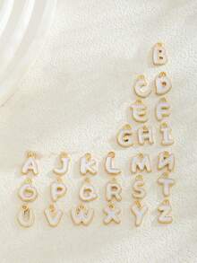 1pc Floral & Letter Charm Bracelet, Sweet & Fashionable Summer Accessory For Girls, Children's Birthday Gift - White - View 4