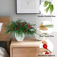 Artificial Holly Berries, Mini Fake Berries Decor On Wire For Christmas Tree Decorations Flower Wreath DIY Craft Use