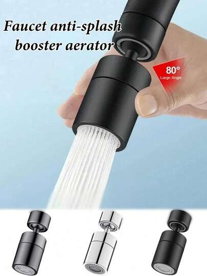 New Dual-Mode Kitchen Faucet Sprayer Head Filter, 360° Rotatable Adjustable Anti-Splash Faucet Aerator, Kitchen Sink Tap Bubbler, Home Bathroom Decor Autumn Bathroom Accessories