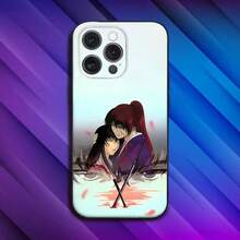 Custodia per telefono compatibile con Anime R-Rurouni Kenshin, adatta per iPhone 17, 16, 15, 14, 13, 12, 11, Pro, Max, Plus, X, XS, SE4, E, Mini, in morbida cover nera