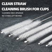 1PC Stainless Steel Cup-Style Straw Cleaning Brush, With Nylon Bristles On A Narrow Tube, For Reusable Straw Cleaner, Suitable For 40/30/20 Oz Glass Cups, For Flexible Pipe Cleaner For The Straw And Nozzle, Durable And Rust-Proof Cleaning Brush, Easy To Use And Clean, Very Suitable For Stainless Steel, Plastic And Silicone Straws. - Bạc - Xem 1