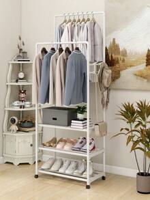 1 chiếc kệ sắt đa năng, giá treo áo/mũ hai thanh, kệ giày, kệ đựng đồ, dễ di chuyển và lắp ráp, thích hợp cho phòng khách, hành lang, phòng ngủ, phòng học, văn phòng, quà tặng ngày lễ, quà tặng ngày Valentine. - Nhiều màu - Xem 13