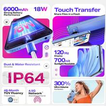 Infinix SMART 10 Plus 4GB+128GB 6.67英寸 120Hz 18W 快速充电 6000mAh 大容量电池 - Ice Blue - 查看 3