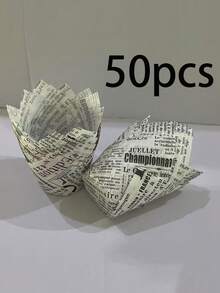 50 pièces Caissettes à muffins tulipes rayées élégantes, avec surface anti-adhésive et bords arrondis, variété de styles, couleurs et motifs, pour muffins, cupcakes, gâteaux à étages - Caissettes à cupcakes tulipes décoratives et fonctionnelles pour les desserts d'anniversaire, de mariage et de fête - Multicolore - Voir 16