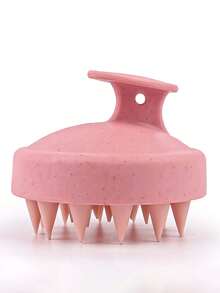 1 件头皮按摩刷，小麦秸秆洗发工具，硅胶发刷，按摩清洁头皮刷，头皮去角质磨砂膏，去屑工具，男女适用，家居浴室装饰秋季装饰返校