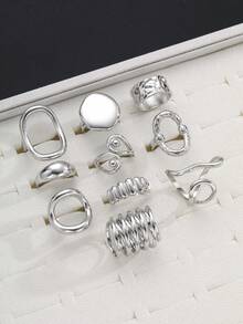 Women Ring Sets - Silver - View 3