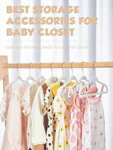 Blauesmeer 120 Pack Velvet Hangers, Premium Kids Hangers For Closet, Ultra-Thin, Cute, Non-Slip, Small Felt Hanger, 14-Inch, For Children's Clothes, White - 白色 - 查看 6