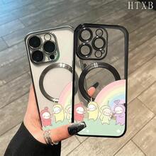 Teléfono con lente integral, acabado electrochapado magnético, compatible con carga inalámbrica magnética y compatible con phone 16 Pro Max, 16, 15 Pro, 14, 14 Plus/14 Pro Max, 13, 13 Pro, 12 Pro, 11/11 Pro y la serie Pro. Es un excelente teléfono para amigos, cumpleaños y festividades. - Dorado - Ver 8